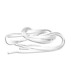 Cordón plano blanco 120 cm 