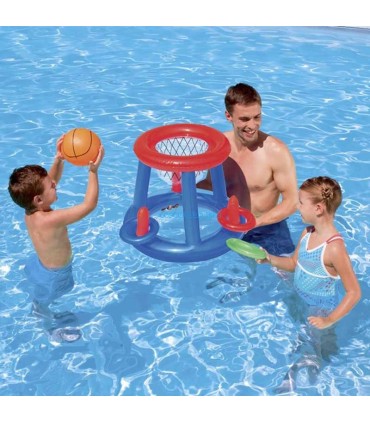 Canasta Hinchable flotante con pelota
