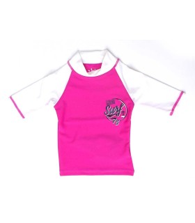 Go&Win camiseta solar Ipanema  Jr en fucsia y blanco