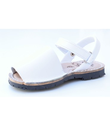 Avarca velcro blanca