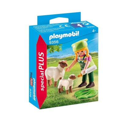 Playmobil 9356 Granjera con Ovejas