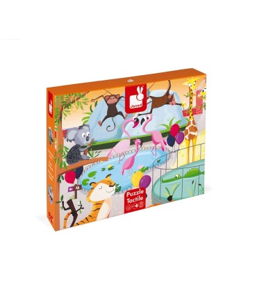 Janod Puzzle Táctil Un Día en el Zoo