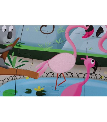 Janod Puzzle Táctil Un Día en el Zoo