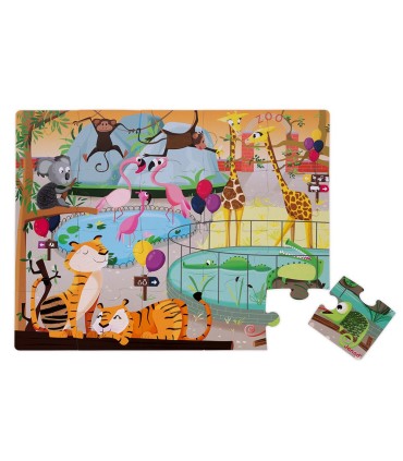 Janod Puzzle Táctil Un Día en el Zoo