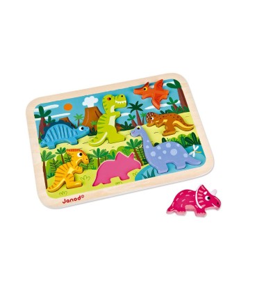 Puzzle Encajable Dinosaurios Janod