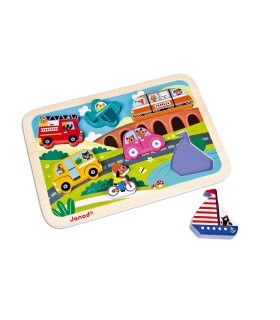 Puzzle Encajable Vehículos Janod
