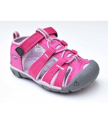 Sandalia Keen Seacamp II Very Berry/Dawn Pink infantil lado d