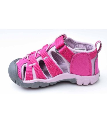 Sandalia Keen Seacamp II Very Berry/Dawn Pink infantil lado