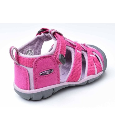 Sandalia Keen Seacamp II Very Berry/Dawn Pink infantil trasera d
