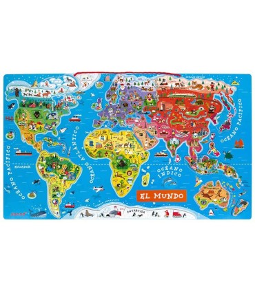 Puzzle Magnético Mapa del Mundo Janod