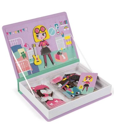 Libro Magnético Disfraces Niña Janod abierto