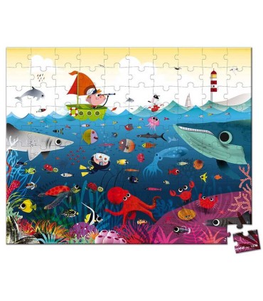 Puzzle El Mundo Submarino Janod 100 Piezas
