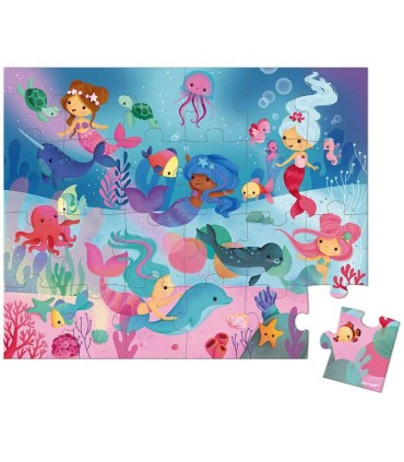 Puzzle Sirenas Janod 24 Piezas detalle
