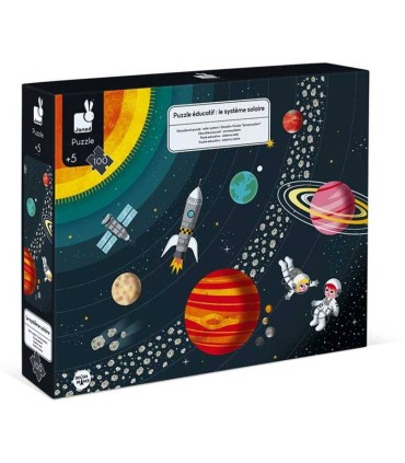 Puzzle El Sistema Solar Janod 100 Piezas caja