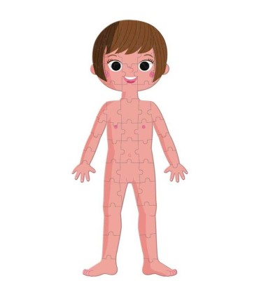 Set 4 Puzzles El Cuerpo Humano Janod niña