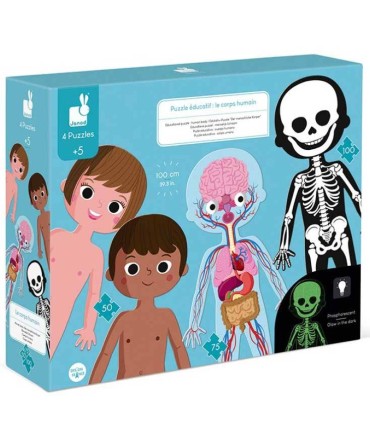 Set 4 Puzzles El Cuerpo Humano Janod