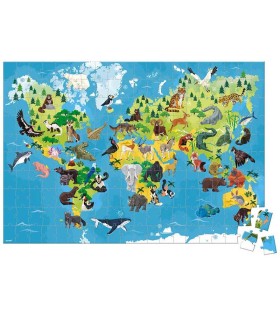 Puzzle Educativo Animales en Peligro de Extinción Janod 200 Piezas
