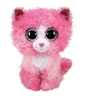 Peluche Beanie Boos Reagan Gato Rosa 15 cm