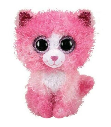 Peluche Beanie Boos Reagan Gato Rosa 15 cm