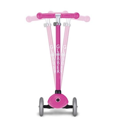 Patinete Globber Primo Lights Rosa Neón frente