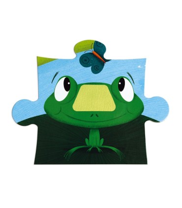 Puzzle Táctil Los Animales de la Granja 20 Piezas Janod detalle