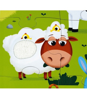 Puzzle Táctil Los Animales de la Granja 20 Piezas Janod detalle2