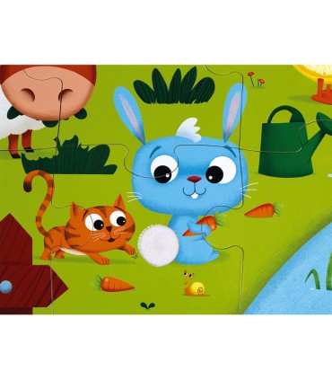 Puzzle Táctil Los Animales de la Granja 20 Piezas Janod detalle3