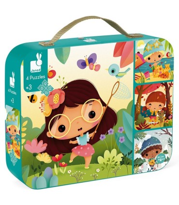 Set 4 Puzles Evolutivos Las Cuatro Estaciones Janod