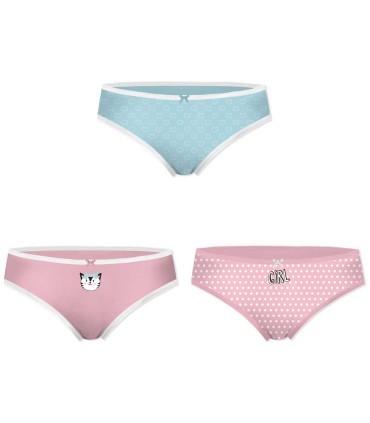 Braguitas Niña Gatitos Spookies 3 Unidades