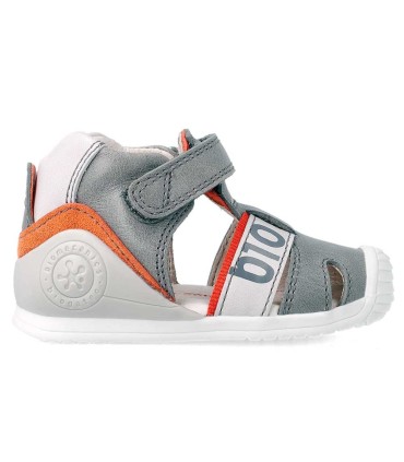 Sandalia Biomecanics Gris y Naranja