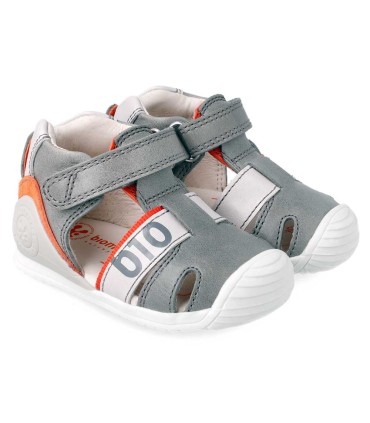 Sandalia Biomecanics Gris y Naranja