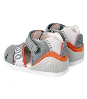 Sandalia Biomecanics Gris y Naranja