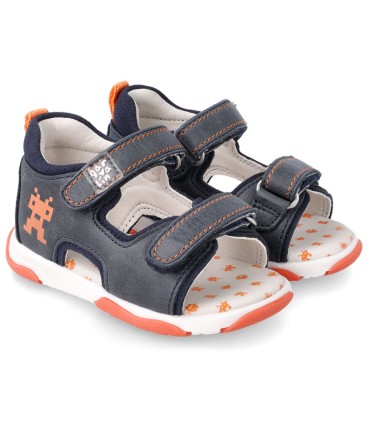 Sandalia Garvalín Azul Marino