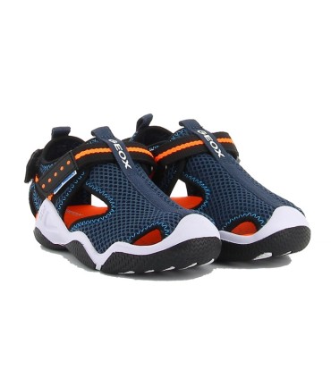 Sandalia Geox Wader Azul Naranja