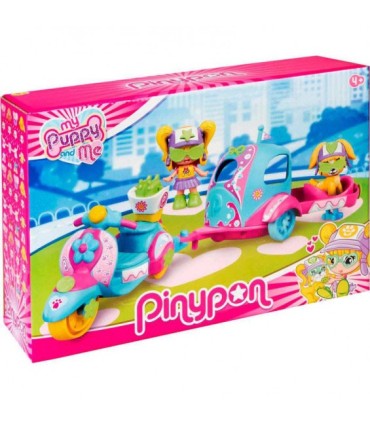 PinyPon My Puppy and Me Moto con Remolque