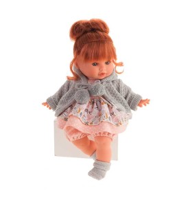 Muñeca Dato Vestido Chaqueta Gris