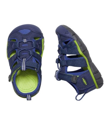 Sandalia Keen Seacamp II CNX Blue Depths Chartreuse Infantil