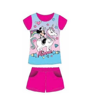 Conjunto Manga Corta Minnie Mouse Rosa
