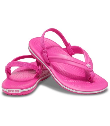 Chancla Crocs Crocband Strap Flip Electric Pink
