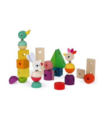 Tren Gigante Multicolor Madera Janod