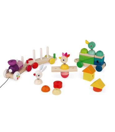 Tren Gigante Multicolor Madera Janod
