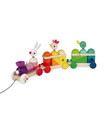 Tren Gigante Multicolor Madera Janod