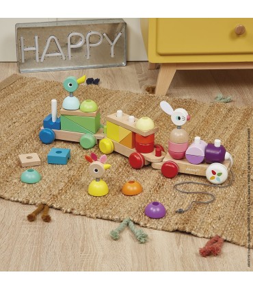 Tren Gigante Multicolor Madera Janod