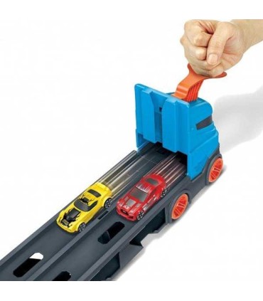 Hot Wheels Camión de Transporte Convertible en Pista
