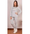 Pijama Mujer R&A Gris Life is Cool!