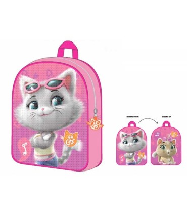Mochila 44 Cats Lentejuelas Rversible rosa