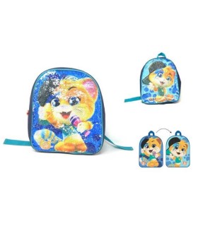 Mochila 44 Cats Lentejuelas Rversible azul