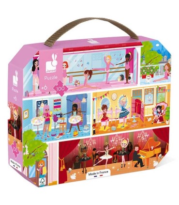 Janod Maletín Puzzle Academia de Baile 100 Piezas