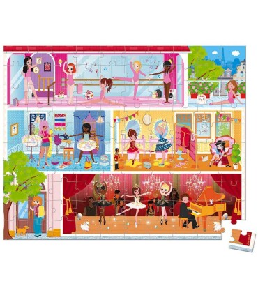 Janod Maletín Puzzle Academia de Baile 100 Piezas