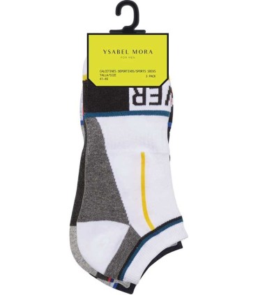 Ysabel Mora Pack 3 Calcetines Invisibles Hombre